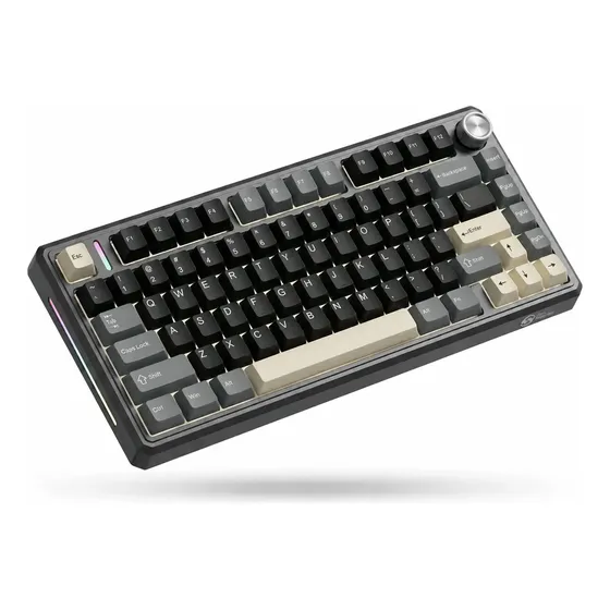 Teclado Mecânico Gamer Sem Fio 75% 2.4g/bluetooth Qwerty Rgb
