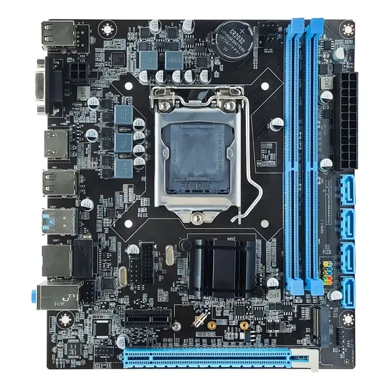 Placa Mãe 1151 H110 Ddr3- I3 I5 E I7 6º E 7º Geração Cor Preto Bluecase Bmbh110-g3hgu-d3