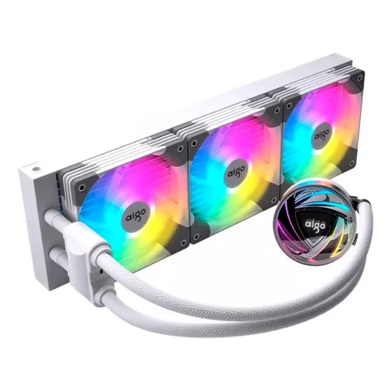 Water Cooler Para Processador Aigo At360 Rgb - Branco Water Cooler Para Processador Aigo At360 Rgb - Branco