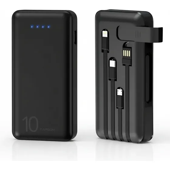 Power Bank Carregador Portátil Android Ios 10000mah Preto Power Bank Carregador Portátil Android Ios 10000mah Preto