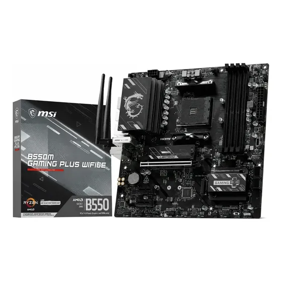 Placa Mae Msi B550m Gaming Plus Wifi6e - Amd Ryzen Am4-ddr4
