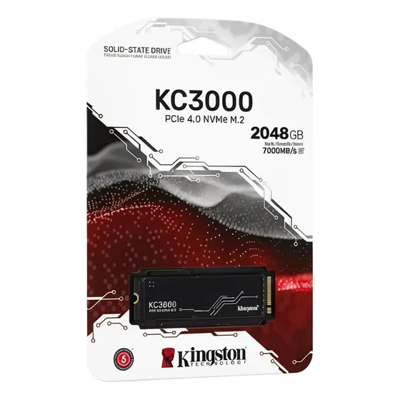 Ssd M.2 2048gb Kingston Kc3000 Nvme Pcie 4.0 Skc3000d/2048g