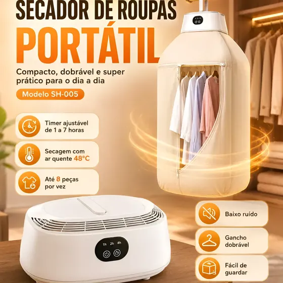 Secadora De Roupas Portátil Sou Mais Preço Ar Quente Portáti