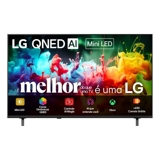 Smart TV 4K 50" LG QNED Mini LED AI QNED70 2026 Processador α7 Ger9 HDR10 Xbox Bluetooth Wi-Fi AI Search Google Gemini webOS 26 - 50QNED70BSA