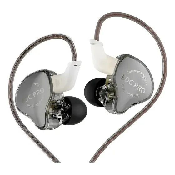 Fone De Ouvido Edc Pro In-ear Com Cabo Destacável Prateado Fone De Ouvido Edc Pro In-ear Com Cabo Destacável Prateado