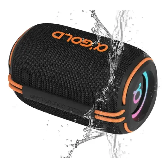 Caixa de Som A'Gold SM-33B Bluetooth Portátil Sem Fio Com Microfone e LED