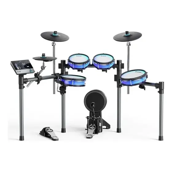 Bateria Eletrônica Donner Backbeat Led Com 8 Peças Pele Mesh