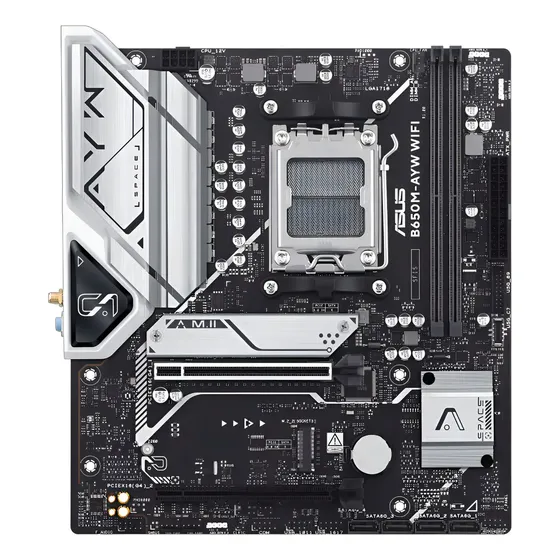 Placa-mãe Asus B650m-ayw Wi-fi Am5 Ddr5 Matx Preto