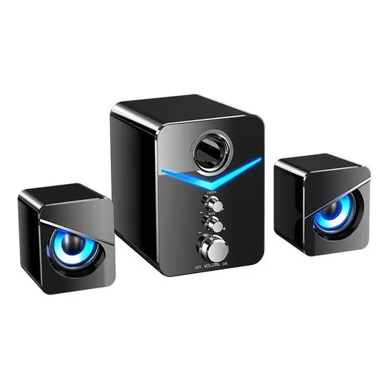 L Home Theater Com Alto-falante Bluetooth 5.0 Rgb De Alta Preto