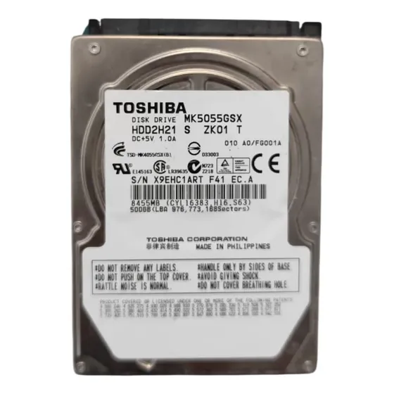 Hd Interno Toshiba 500gb Mk5055gsx 5400rpm (Recondicionado)