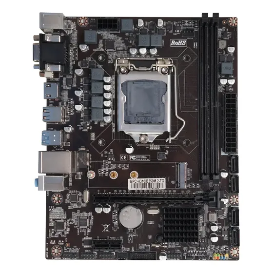 Placa Mae Brazilpc Intel 1151 H310 B250 M.2 Ddr4 6 7 8 9 Ger Cor Marrom