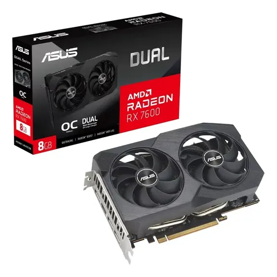 Placa de vídeo Asus Dual Radeon Rx 7600 V2 Oc 8gb Gddr6