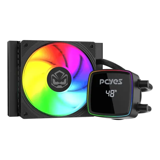 Water Cooler Duley 120mm Black Vulcan Argb 120mm Com Display
