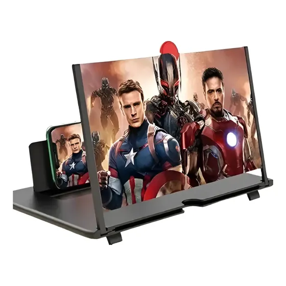 Tela Maior Ampliador Celular Lupa 3d Boa Imagem Livros/filme
