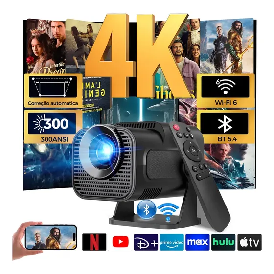 Projetor Magcubic HY320 Mini Full HD 720p Smart com Android 11 e Wi-Fi 6