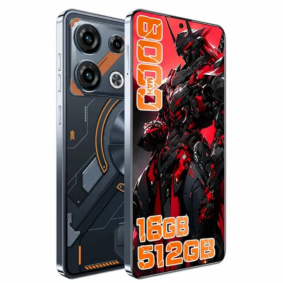 Smartphone Gt 10 Pro 5G, Dimensity 9200, 16 Gb Ram 512 Gb Rom, Tela 6,82" 3840*2160, Bateria Gigante de 8000mAh, Android 16, Câmera 32 Mp + 108 Mp