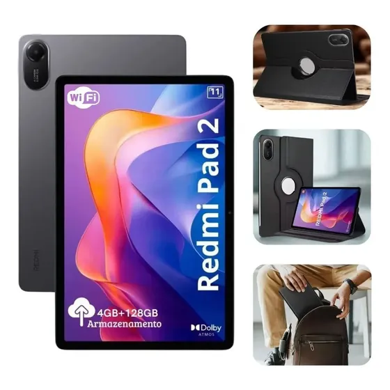 Tablet Xiaomi Pad 2 Wi-fi 128gb 4gb Com Capa Suporte 11' Cinza-escuro