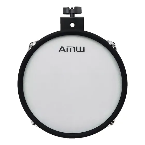 AMW PAD Dual Zone 10" Mesh P10 Para Bateria Eletrônica Preto e Branco