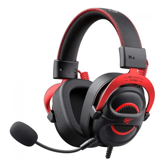 Fone de Ouvido Gamer H2002E Pro Preto e Vermelho Havit