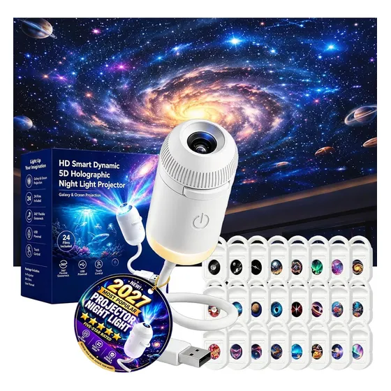 Projetor Inteligente Plug And Play Hd 5d Holographic 360 3pf