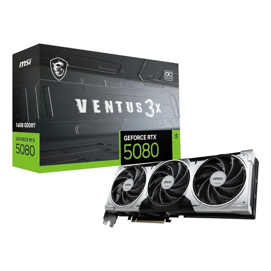 Placa De Vídeo Msi Rtx 5080 Ventus 3x 16gb Gddr7 Oc Placa De Vídeo Msi Rtx 5080 Ventus 3x 16gb Gddr7 Oc