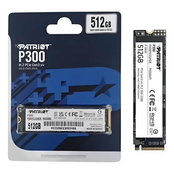 Ssd Patriot 512gb M.2 Nvme Pcie Gen3x4 P300 2280 Notebook