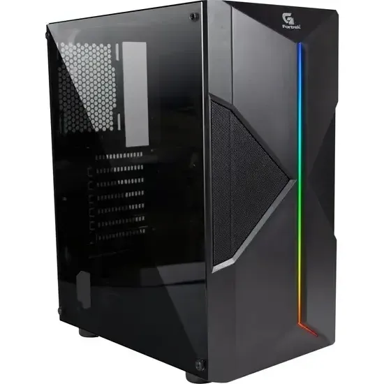 Gabinete Gamer Fortrek Holt Mid Tower RGB Preto ATX Micro-ATX Acrílico RGB Gabinete Gamer Fortrek Holt Mid Tower RGB Preto ATX Micro-ATX Acrílico RGB
