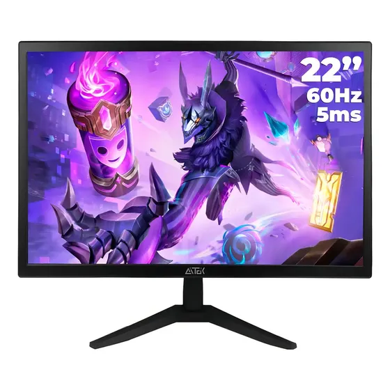 Monitor Gamer Aitek LED 21.5'' Full HD 60Hz Alto-falantes HDMI