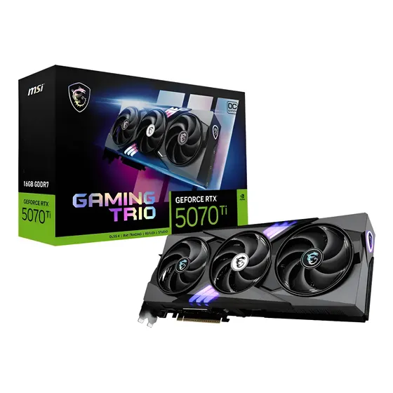 Placa De Vídeo Msi Geforce Rtx 5070 Ti 16g Gaming Trio Oc Placa De Vídeo Msi Geforce Rtx 5070 Ti 16g Gaming Trio Oc