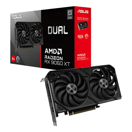 Placa De Vídeo Asus Radeon Rx 9060 Xt Dual 16gb Gddr6 128-bi