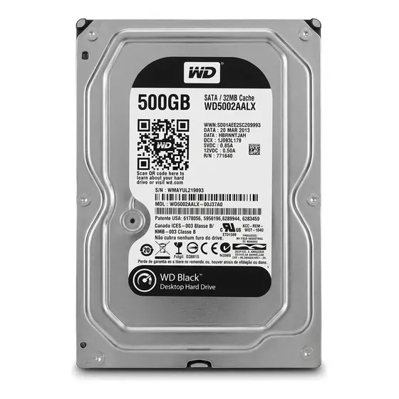 Hd Interno Wd Black 500gb 3.5 Sata Iii 7200 Rpm Wd5002aalx (Recondicionado)