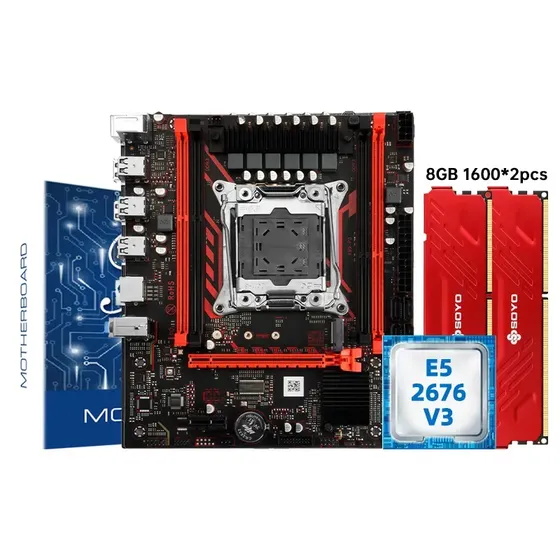 Kit Placa Mãe Soyo X99 Xeon E5 2676 Ddr3 Lga 2011-3
