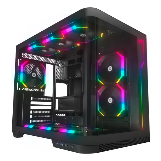 Gabinete Redragon Wideload Extreme Vidro Curvo Preto