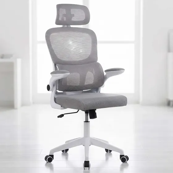 Cadeira De Escritório Ergonômica Giratória Com Ajustes
