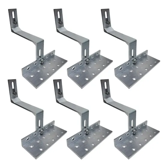 Estrutura Suporte Linha C Placa Solar Telha Cerâmica Kit 06