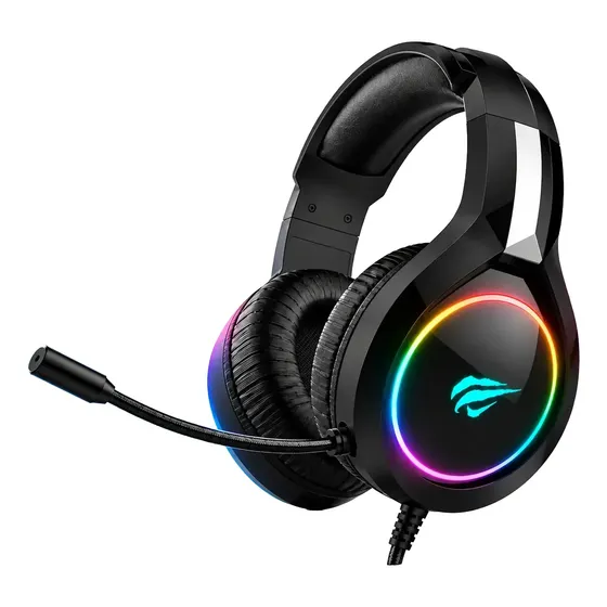 Headset Fone Gamer Havit H2232d Rgb 50mm P2 Usb C/ Microfone