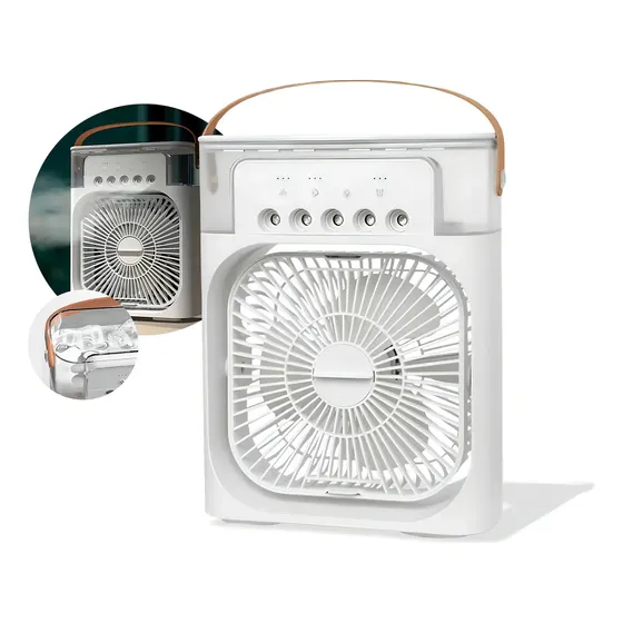 Mini Ar Condicionado Ventilador Climatizador Portátil Cor Branco