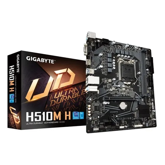 Placa Mãe Gigabyte H510m H Lga 1200 Chipset Intel Ddr4 Matx Preto