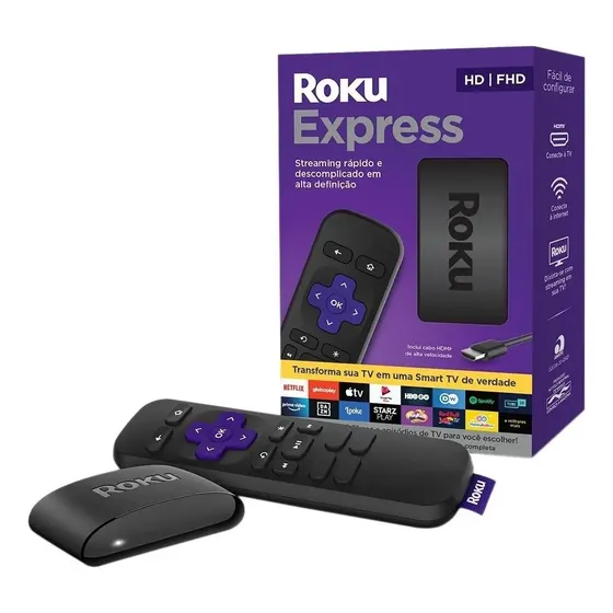 Dispositivo De Streaming Roku Express 3930 Black Hd Com