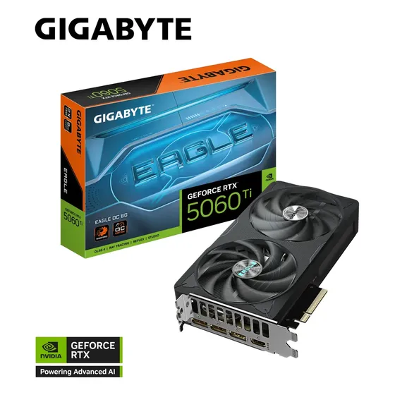 Placa de Vídeo Gigabyte RTX 5060 TI Eagle OC 8GB GDDR7 128-bit