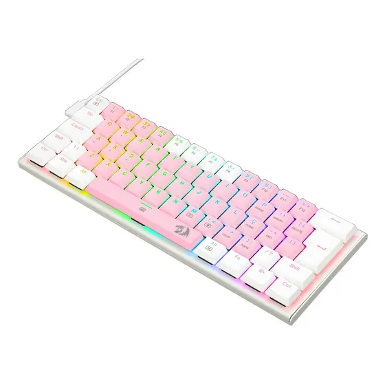 Redragon Anivia Rosa E Branco Rgb Switch Marrom Rosa E Branco Português Abnt2
