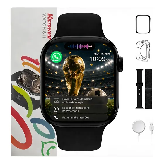 Relogio Smartwatch S11 Serie 11 47mm Chatgpt Gps Nfc Whatspp