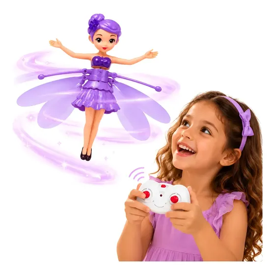 Fadinha Mágica Boneca Voadora Controle Remoto Mini Drone