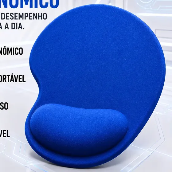 Mouse Pad Com Apoio Ergonômico Em Espuma Para Punho Antiderrapante Confortável Para Escritório Gamer Estudo Trabalho Azul Digital Informatica Mouse Pad Com Apoio Ergonômico Em Espuma Para Punho Antiderrapante Confortável Para Escritório Gamer Estudo Trabalho Azul Digital Informatica