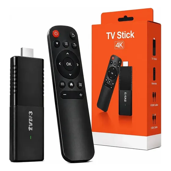 Tv Stick Android 4k Com Wi-fi Dual Band, 8gb E 128gb
