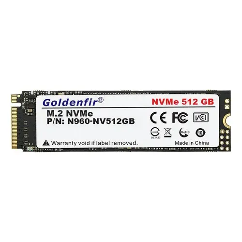 SSD Goldenfir NVMe de 512GB Interno para PC e Notebook