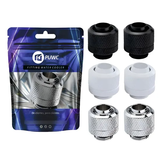 Kit 2 Fitting Mangueira 3/8 Para Water Cooler Custom - G1/4
