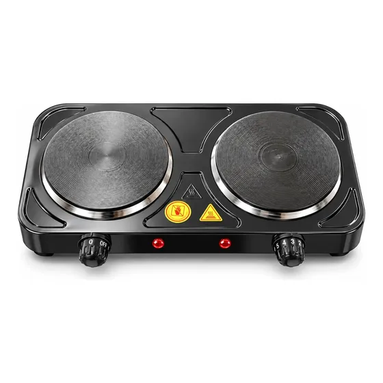 Fogão Cooktop Elétrico 2 Bocas 2500w Portátil Elétrico Mesa