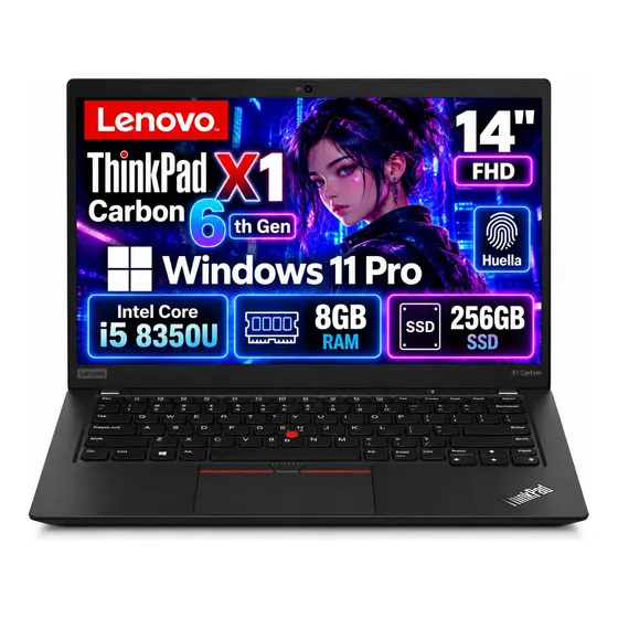 Notebook Lenovothinkpad X1c6th Core I5 8350u 8gb 256gb Win11 (Recondicionado)