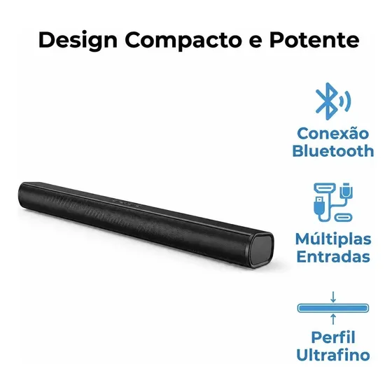 Caixa De Som Soundbar 60w Rms Tv Bluetooth Hdmi Arc